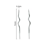 Imagen de VELAS CURVAS DE CUMPLEAÑOS PLATEADAS 6 PZAS.