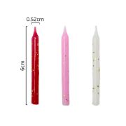 Imagen de VELAS DE CUMPLEAÑOS GAMA ROSA-ROJO 12 PZAS.