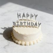 Imagen de VELAS HAPPY BIRTHDAY METÁLICAS PLATA