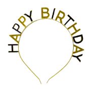 Imagen de TIARA METÁLICA PREMIUM DORADO-NEGRO  1 pza.