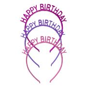 Imagen de TIARAS DE PLÁSTICO HAPPY BIRTHDAY 6 pzas.