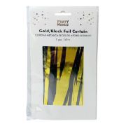 Imagen de CORTINA METÁLICA BICOLOR NEGRO-DORADO 1 pza.1 x 2m.