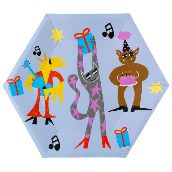 Imagen de PLATO MONSTERS ROCK  GRANDE 23CM 8 PZAS.