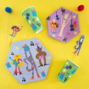 Imagen de PLATO MONSTERS ROCK CHICO 17CM 8 PZAS.