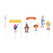 Imagen de TOPER PARA PASTEL MONSTERS ROCK CHICO 17CM 8 PZAS.