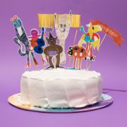 Imagen de TOPER PARA PASTEL MONSTERS ROCK CHICO 17CM 8 PZAS.