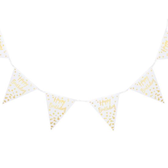 Imagen de BANDERIN DE PAPEL HAPPY BIRTHDAY ROSE GOLD 1pza.