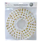 Imagen de LINTERNA DE PAPEL BLANCA CON DETALLES EN FOIL 1pza.