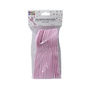 Imagen de CUCHARA ROSA REUTILIZABLE DE PLÁSTICO 18 pzas.