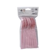 Imagen de CUCHARA ROSA REUTILIZABLE DE PLÁSTICO 18 pzas.