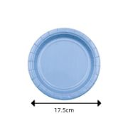 Imagen de PLATO DE PAPEL AZUL CHICO 17 cm. 12 pzas.