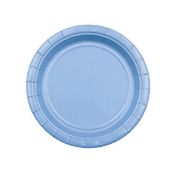 Imagen de PLATO DE PAPEL AZUL CHICO 17 cm. 12 pzas.