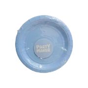 Imagen de PLATO DE PAPEL AZUL CHICO 17 cm. 12 pzas.
