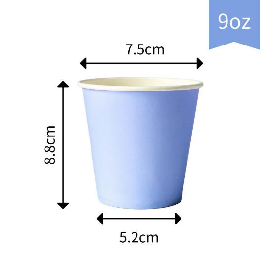 Imagen de VASO DE PAPEL AZUL 12 pzas. 260ml.