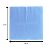 Imagen de SERVILLETAS GANDES DE PAPEL AZUL 33x33cm 30 pzas.