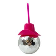 Imagen de VASO BOLA DISCO CONSOMBRERO DE PLÁSTICO 600 ml 1 pza.