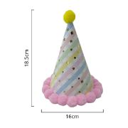 Imagen de GORRITO PREMIUM TONOS PASTEL DE PAPEL CON POMPOM