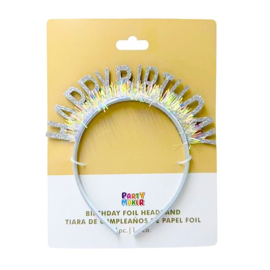 Imagen de TIARA PREMIUM DE CUMPLEAÑOS DE PAPEL FOIL 1 pza.