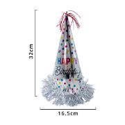 Imagen de GORRITO DE CUMPLEAÑOS PLATA POM POM