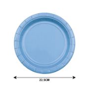 Imagen de PLATO DE PAPEL AZUL GRANDE 23 cm. 12 pzas.
