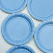Imagen de PLATO DE PAPEL AZUL GRANDE 23 cm. 12 pzas.