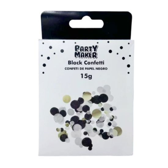 Imagen de CONFETI DE PAPEL NEGRO 15g