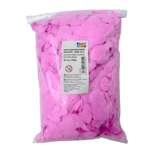 Imagen de BOLSA GRANDE DE CONFETI ROSA 250g.