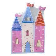 Imagen de PLATO PREMIUM DE PAPEL GRANDE CASTILLO PRINCESAS 8 pzas.