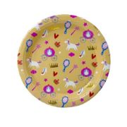 Imagen de PLATO PREMIUM DE PAPEL CHICO PRINCESAS 17CM 8 pzas.