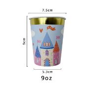 Imagen de VASO PRINCESAS 9oz. 8 pzas.