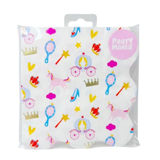 Imagen de SERVILLETAS GRANDES DE PAPEL PRINCESAS 16 pzas.