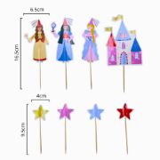 Imagen de TOPPER PREMIUM PARA PASTEL PRINCESAS 8 pzas.