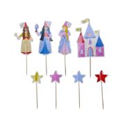 Imagen de TOPPER PREMIUM PARA PASTEL PRINCESAS 8 pzas.