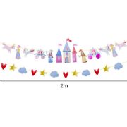 Imagen de BANDERINES PREMIUM DE PAPEL PRINCESAS 2m. 2 pzas.