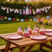 Imagen de BANDERINES PREMIUM DE PAPEL PRINCESAS 2m. 2 pzas.