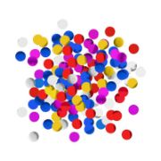 Imagen de BOLSA GRANDE  DE CONFETI MULTICOLOR FOIL 2cm 250gm.