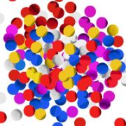 Imagen de BOLSA GRANDE  DE CONFETI MULTICOLOR FOIL 2cm 250gm.