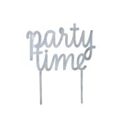 Imagen de TOPPER PREMIUM DE PLÁSTICO PARA PASTEL PARTY TIME 1 pza.
