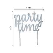 Imagen de TOPPER PREMIUM DE PLÁSTICO PARA PASTEL PARTY TIME 1 pza.