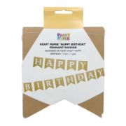 Imagen de BUNTING HAPPY BIRTHDAY KRAFT LISTO PARA USAR