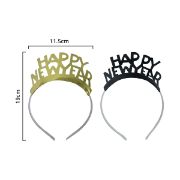 Imagen de TIARAS AÑO NUEVO NEGRO-DORADO 8 pzas (nuevo color).