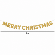 Imagen de BANNER DE PAPEL MERRY CHRISTMAS. (nuevo empaque)