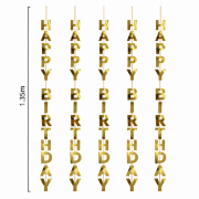 Imagen de TIRAS HAPPRY BIRTHDAY FOIL PARA GLOBOS CON HELIO 5 PZAS.