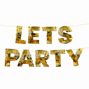 Imagen de BANDERÍN DE PAPEL PREMIUM LET'S PARTY 2.5m 1 pza.