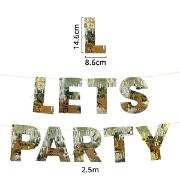 Imagen de BANDERÍN DE PAPEL PREMIUM LET'S PARTY 2.5m 1 pza.