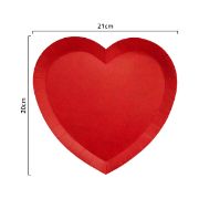 Imagen de PLATO DE PAPEL CORAZÓN 8 pzas.