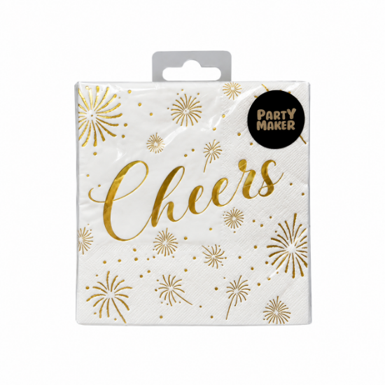 Imagen de SERVILLETA DE PAPEL PREMIUM CHEERS. 33cm. 16 pzas.